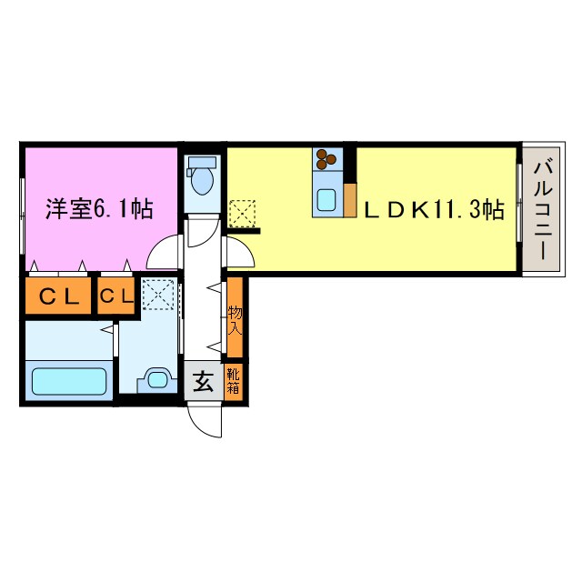 シャーロット水口Ａの物件間取画像