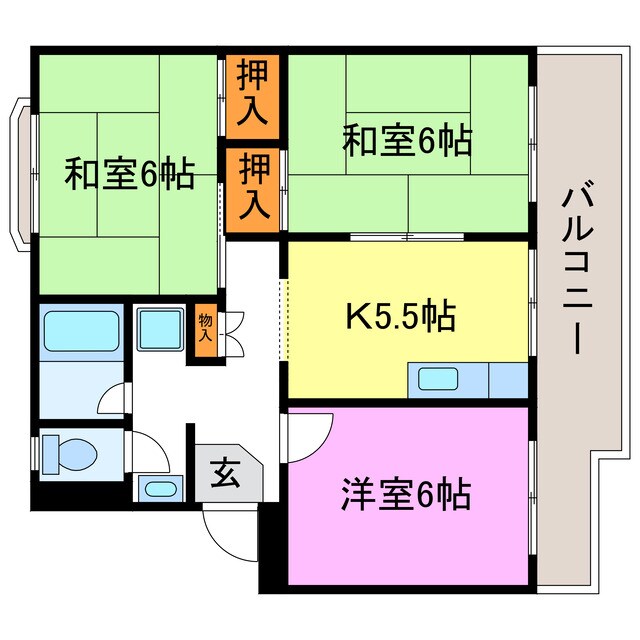 湖南コーポクライノⅡの物件間取画像