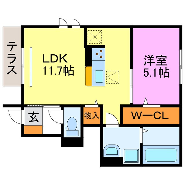 モンブルグの物件間取画像