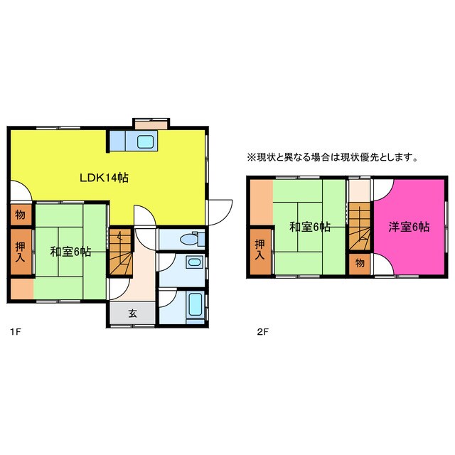 小坂井町才ノ木貸家の物件間取画像