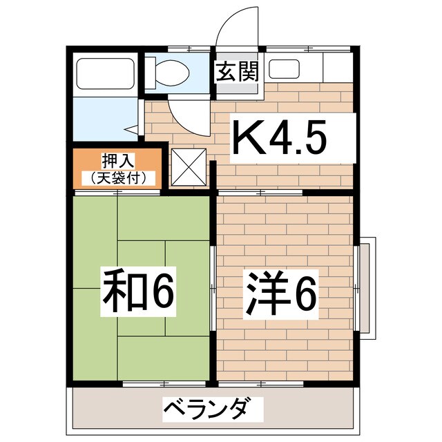 プラスハイツの物件間取画像