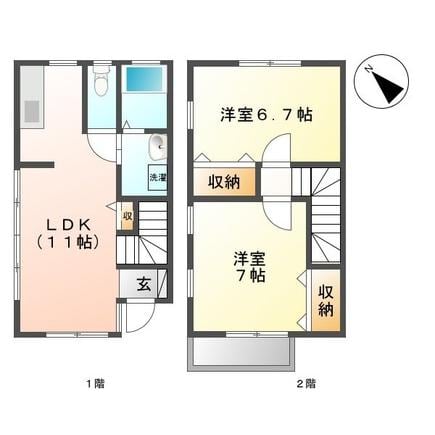 クレールABCの物件間取画像