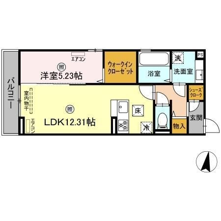 D-room畑沢Bの物件間取画像