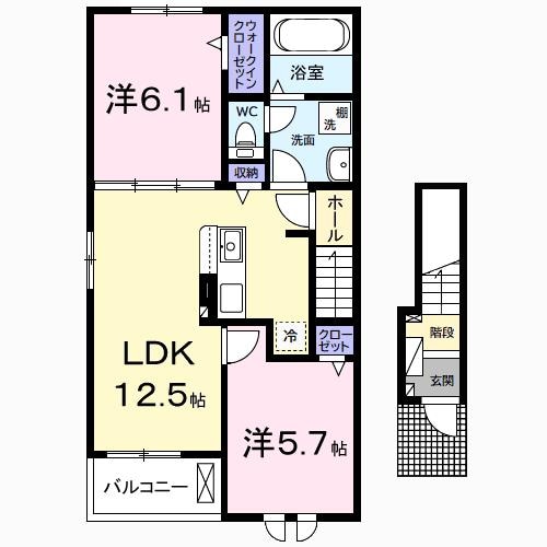 アルコパレーノⅠの物件間取画像