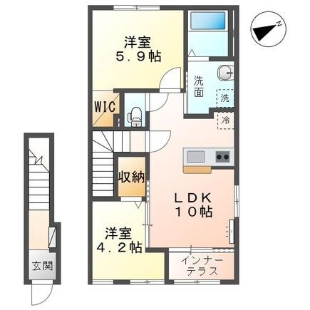 木更津市高柳新築アパートの物件間取画像