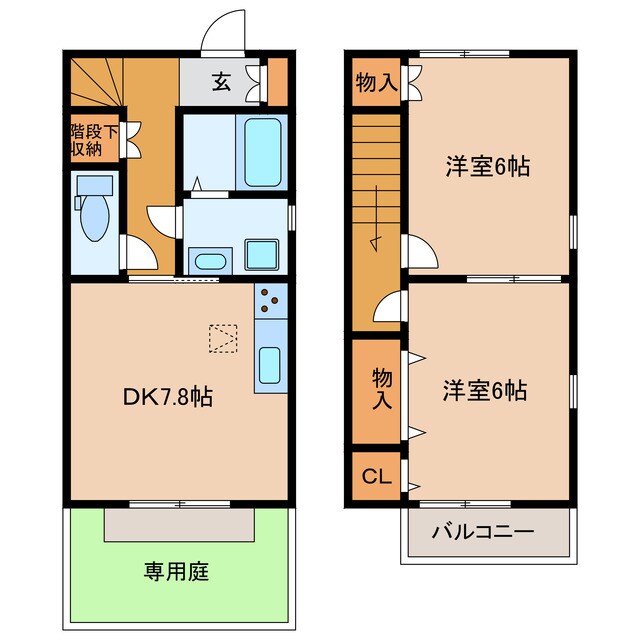 弁天島駅 徒歩15分 1-2階の物件間取画像
