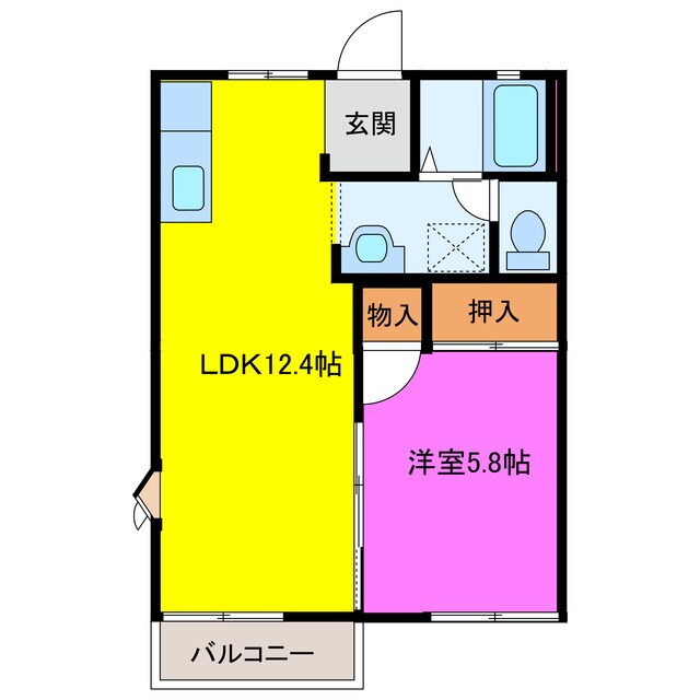 浜松駅 バス10分  サービスセンター西下車：停歩5分 2階の物件間取画像
