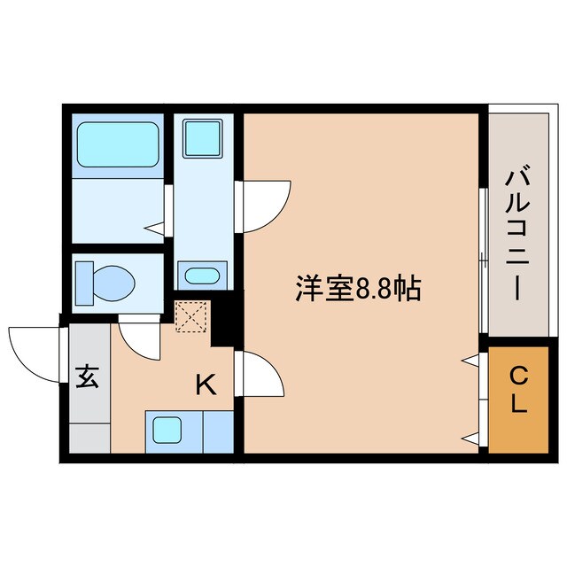 クレフラスト駅南大通りの物件間取画像