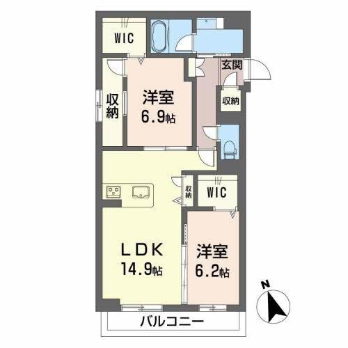 べレオ助信町の物件間取画像