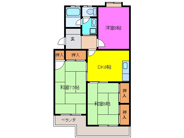 サンバークレーの物件間取画像