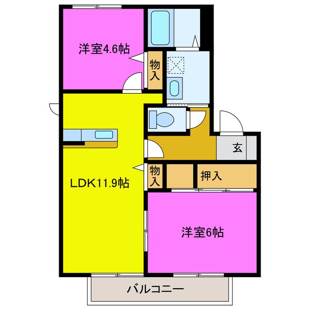 浜松駅 バス15分  前組下車：停歩5分 2階の物件間取画像