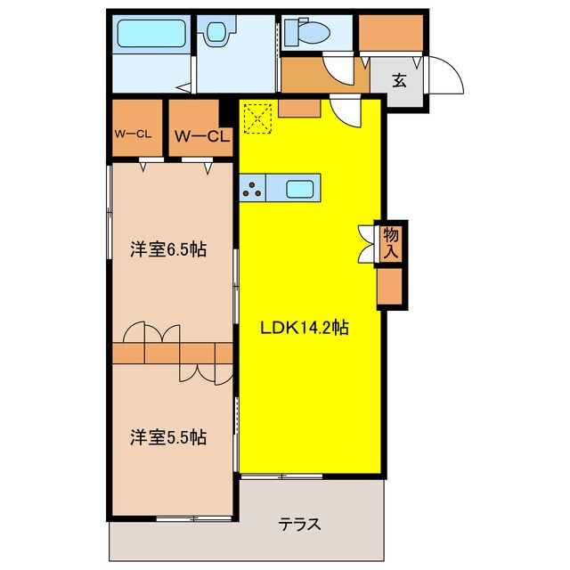 ＧＥＮＳ渡瀬　北館の物件間取画像