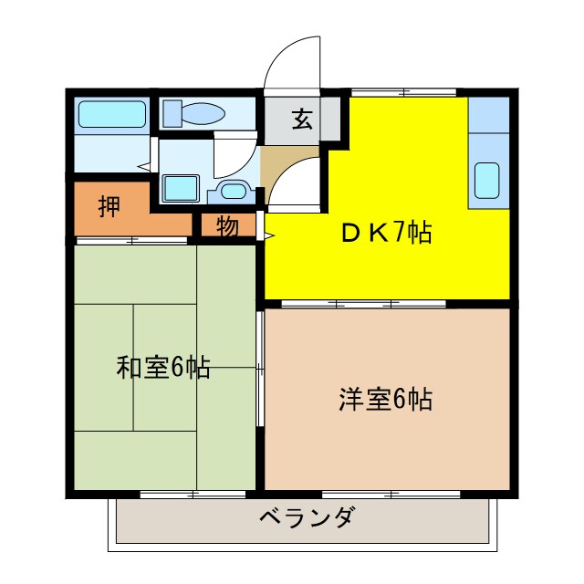 廣美ハイツの物件間取画像