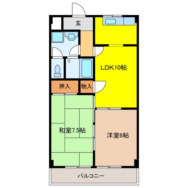 ハイリッジ牧野の物件間取画像