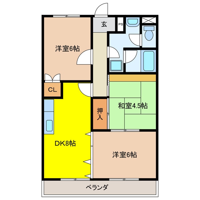 イーストピアはなみずきの物件間取画像