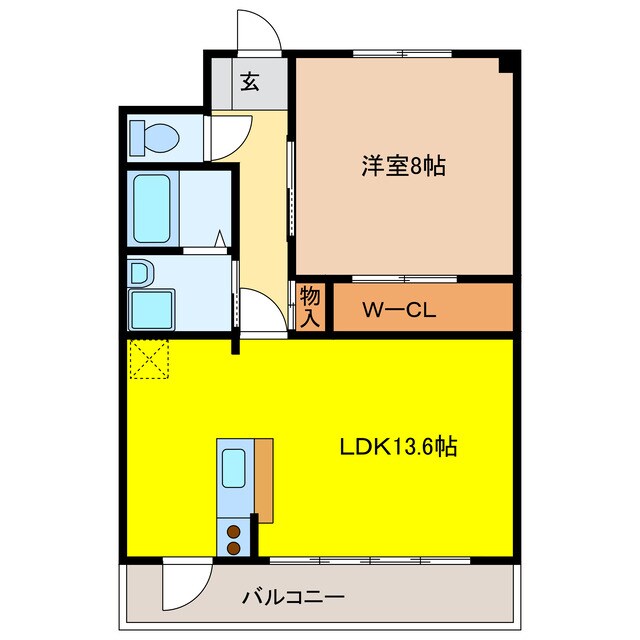 アクシス三本木の物件間取画像