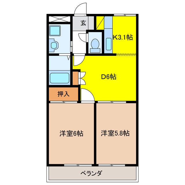 Ｒｅｆｉｎｅ・箕浦の物件間取画像