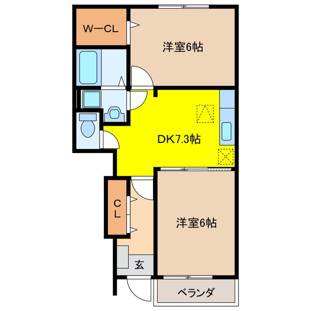 デジュネさくらＡの物件間取画像