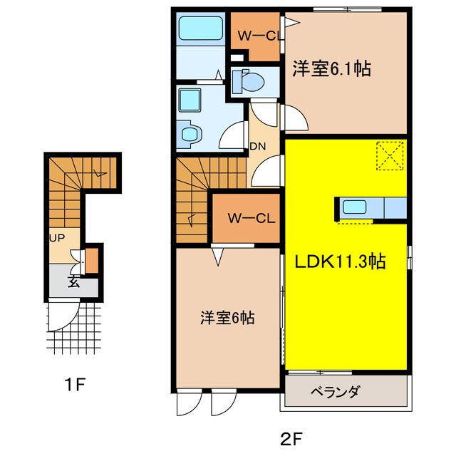 ＡＫハイムの物件間取画像