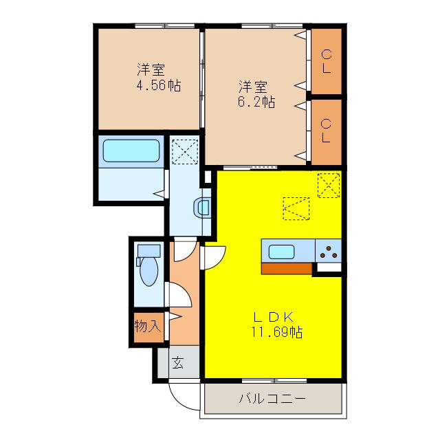 クレアージュの物件間取画像