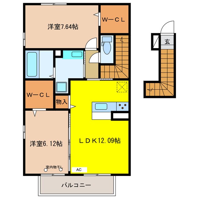 LUANA東前の物件間取画像