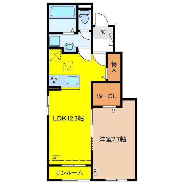 グランターサⅠの物件間取画像