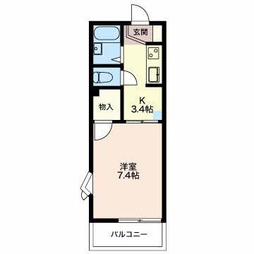 グリーンコーポ西大垣Aの物件間取画像