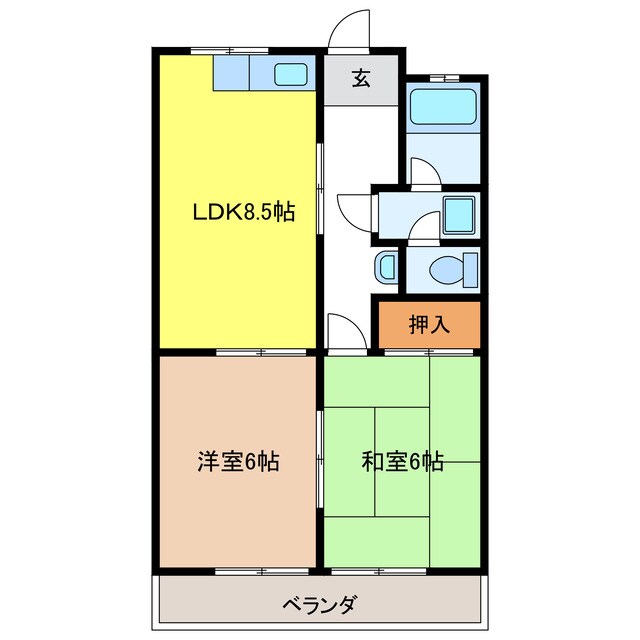 ロワメゾンのぞみの物件間取画像