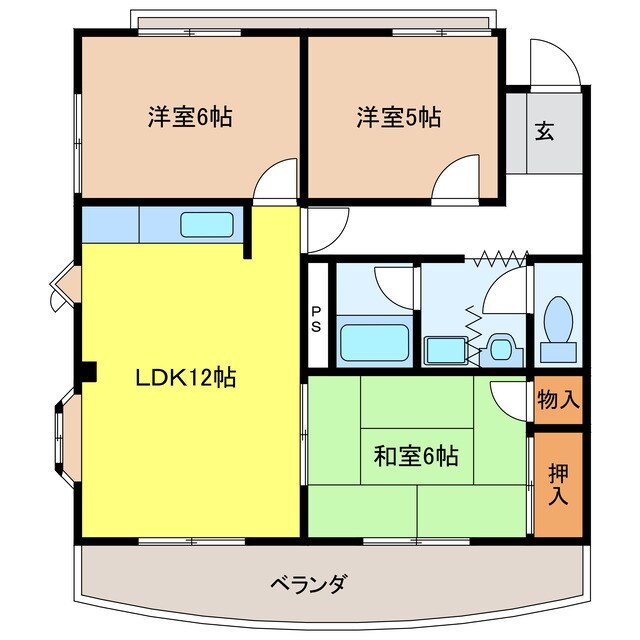 メゾンハラセⅡの物件間取画像