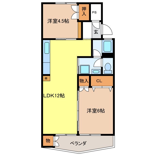 ミサトニューハイムの物件間取画像