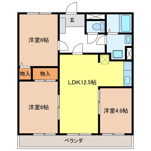 シャンブル西岐阜の物件間取画像