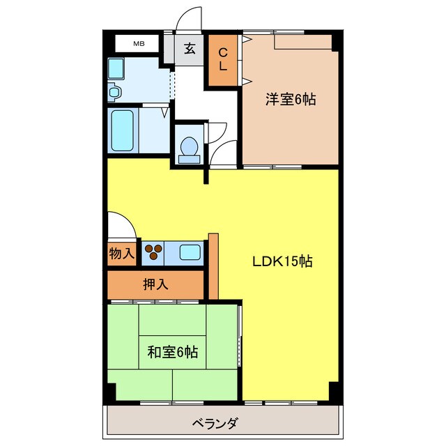 メリーホームⅢの物件間取画像