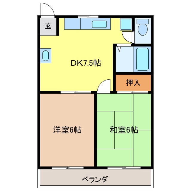 多恵第二ビルの物件間取画像