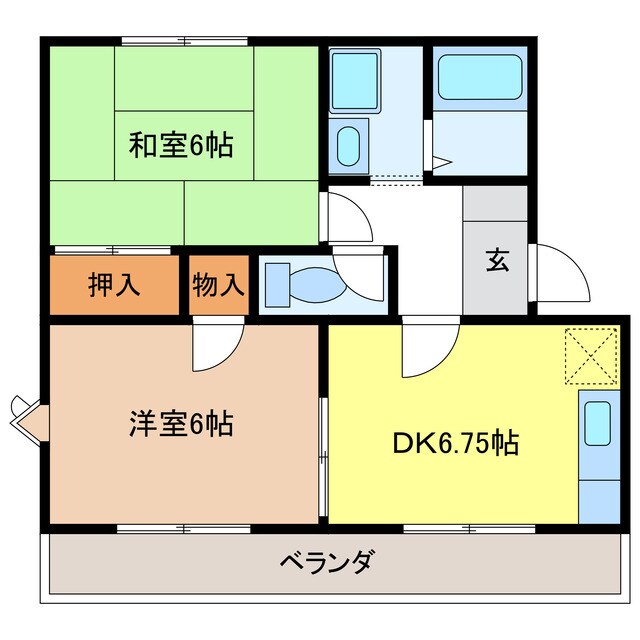 メゾンハーベスト　Ａ棟の物件間取画像