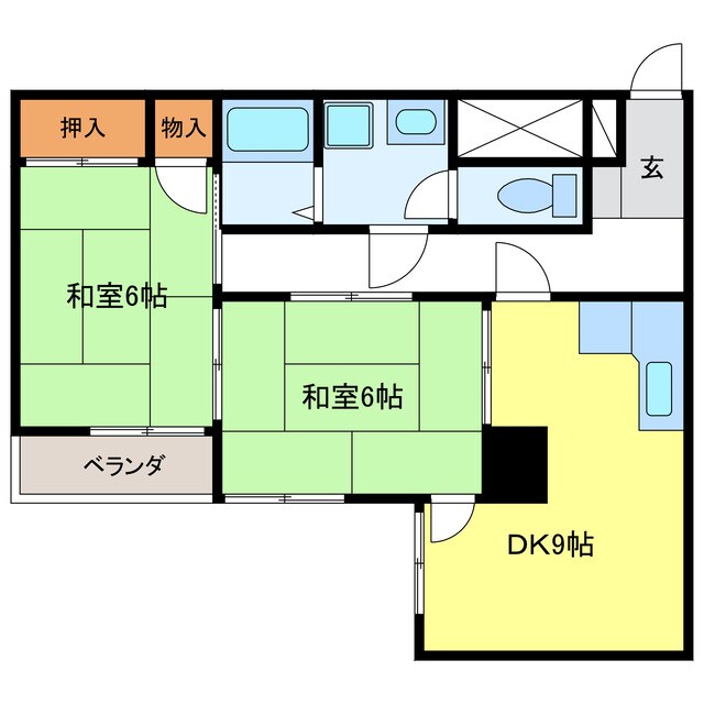 コーポ鏡島の物件間取画像