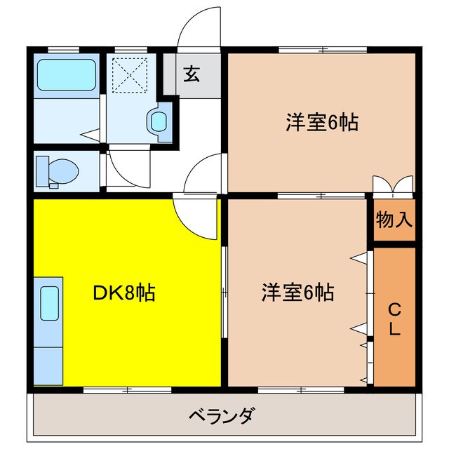 ペットシャトーの物件間取画像