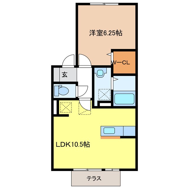 セジュールカルフールの物件間取画像