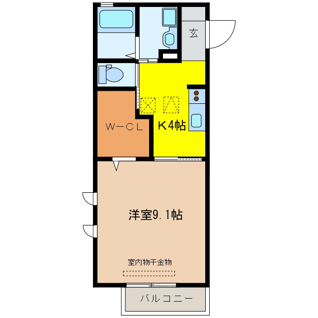 Ｄ-ｒｏｏｍ茜部の物件間取画像