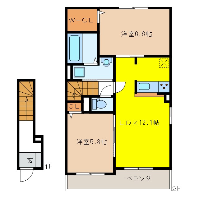 グル　ピーノ　Ⅰ・Ⅱの物件間取画像