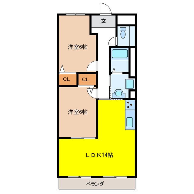 ハイツ南の物件間取画像