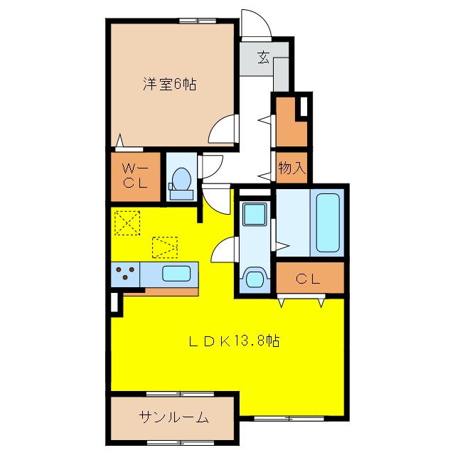 ジェルメ　アール　A・Bの物件間取画像