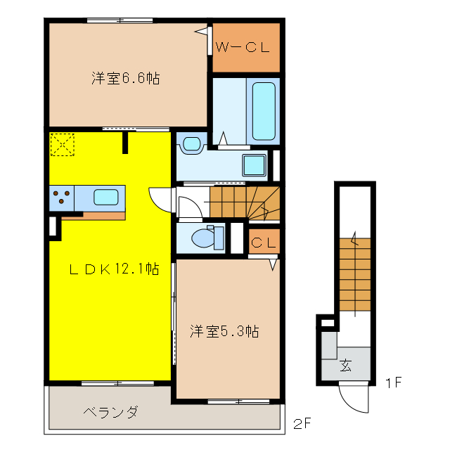 ジェルメ　アール　Ｃの物件間取画像