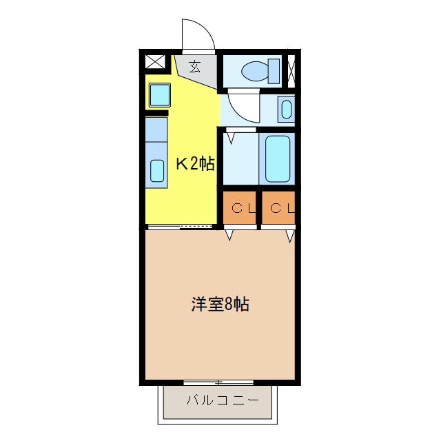 コーポラス沢上Ⅰの物件間取画像