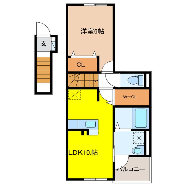 コンフォート各務原　Eの物件間取画像