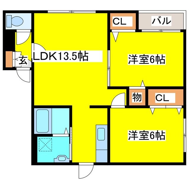 セジュールウィルモアの物件間取画像