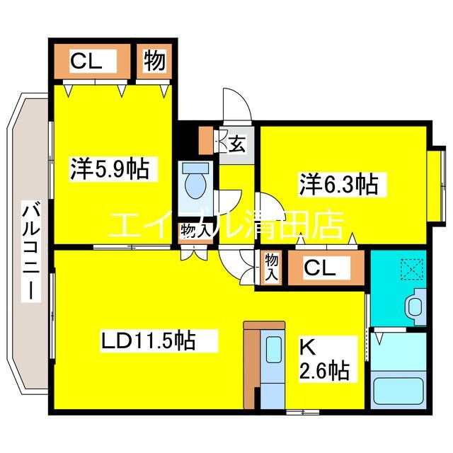 ヴォラーレ桂台の物件間取画像