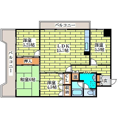 朝日プラザ偕楽園の物件間取画像