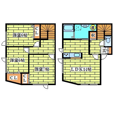 シエル北野の物件間取画像