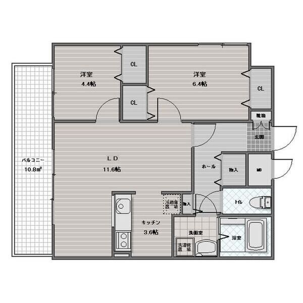 プレミール北野の物件間取画像