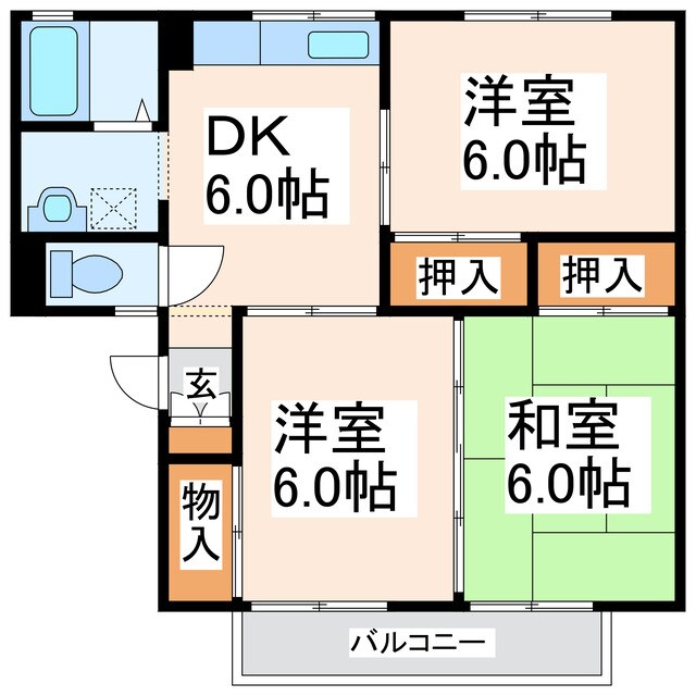 パークヒルＡ・Ｂの物件間取画像